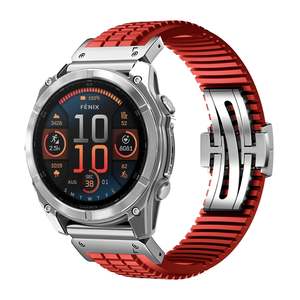 26 22 20mm Tali Jam Tangan Quick Release Terbuat dari Fluororubber untuk <span class=keywords><strong>Garmin</strong></span> <span class=keywords><strong>Fenix</strong></span> 8/7/6/5X <span class=keywords><strong>5</strong></span> 5S Plus Tali Olahraga Lembut Grosir Pabrik - Product Image 3