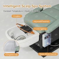 Fauteuil de pédicure multifonctionnel Turri pour spa capillaire et spa des pieds, avec circulation d'eau pour la thérapie capillaire, lit de salon pour petits salons
