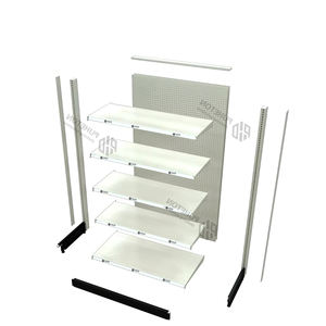 Rak Supermarket gaya Amerika tugas berat, rak ritel tegak dua sisi, rak Supermarket metalik - Product Image 1