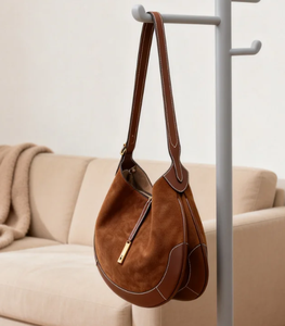 Sac à main de luxe pour femme, grande capacité, marron, style tendance, sac à bandoulière - Product Image 2