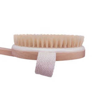 Brosse sèche à Long manche en poils de sanglier naturels, brosses en bois amovibles et exfoliantes pour la douche du corps entier, vente en gros - Product Image 6