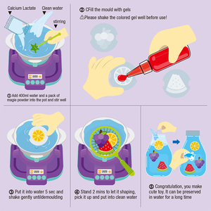مجموعة سامتويكن لصنع الحيوانات الأليفة المائية الحسية، مجموعة ألعاب الجني المائي للأطفال مع 6 أنواع من الجل و8 قوالب - Product Image 5