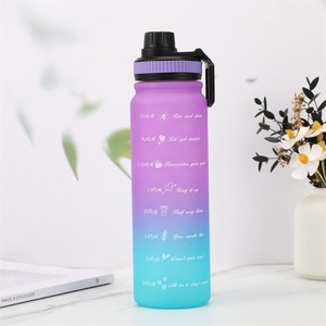 Groothandel 1L Eco-vriendelijke Fitness Gym Sport Motiverende Waterfles Met Tijdmarkering Diseño moderno Bpa <span class=keywords><strong>Gratis</strong></span> - Product Image 1