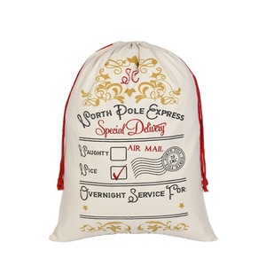 Large Christmas Canvas Drawstring <b>Bag</b> Christmas Canvas <b>Bag</b> Gift <b>Bag</b> - Product Image 3