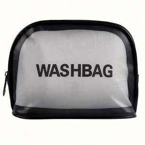 Customized Logo Waterproof PVC Cosmetic <b>Bags</b> Frosted <b>Clear</b> <b>Plastic</b> Toiletry Storage <b>Bags</b> - Product Image 4