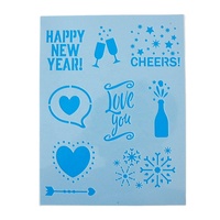 15*19.5cm 6 Designs Celebration Festival Patter Die Stencil Sets for Painting