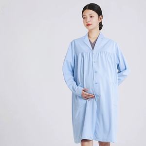 Tenues <span class=keywords><strong>de</strong></span> <span class=keywords><strong>travail</strong></span> <span class=keywords><strong>de</strong></span> maternité grande taille pour femmes, en sergé polyester/coton, manches courtes ou longues, blanc médecin, rose, été, hôpital - Product Image 4