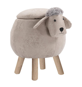 Repose-pieds de canapé avec rangement, en forme de mouton, avec pieds en <span class=keywords><strong>bois</strong></span>, mignon, marron, standard, cadeau - Product Image 2