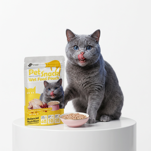 Nourriture humide pour chats et chiens, 85g, biologique, riche en viande, friandises crémeuses, OEM, aliments pour animaux de compagnie riches en protéines, vente chaude - Product Image 1