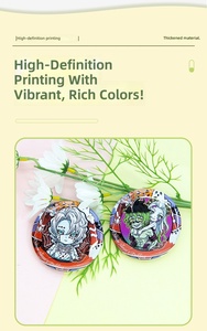 Spilla in metallo riflettente a doppio flash con specchietto tascabile, distintivo personalizzato con decorazioni a tema cartoni animati e anime - Product Image 4