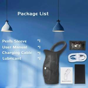 Paar-Vergrößerungs- und Verdickungs-Vibrationsring zur Verzögerung der Ejakulation USB-Penis-Massagegerät Flüssigsilikon-Vibrationsring - Product Image 4