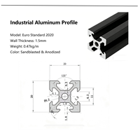 Profilés en aluminium à rainures en T - Longueurs personnalisées, perçage, taraudage, anodisation - pour CNC, robotique, cadres d'automatisation