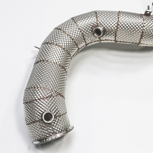 Compatible with Original Factory 304 Exhaust Downpipe with Unique Golden Fish Scale Welding for Mercedes-Benz AMG GLE63 - Product Image 6