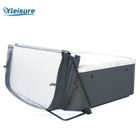 Support de couverture pour spa extérieur moderne I – Lève-couverture en aluminium à cadre complet pour bain à remous et massage – Accessoire de support de couverture
