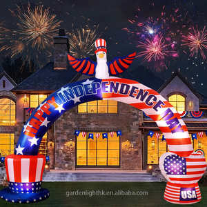 Arco de águila calva americana impermeable de 7,9 pies inflable para decoraciones de fiestas al aire libre LED Día DE LA Independencia césped jardín soplado - Product Image 5