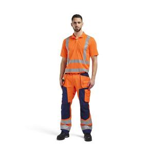BLAKLADER - 339110115300S UV <b>Polo</b> Shirt Hi-Vis <b>Orange</b> - EAN 7330509501115 HI-VIS WORKWEAR - Product Image 3