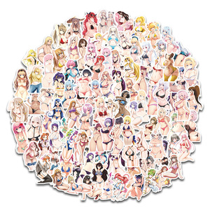 WOWEI 100, pegatina impermeable de PVC, grafiti de chica Sexy <span class=keywords><strong>para</strong></span> decoración del hogar, uso en cuaderno, taza de agua, casco, Maleta - Product Image 2