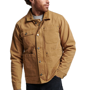 Veste de travail personnalisée en toile 100% coton cirée, légère, respirante, imperméable et coupe-vent, service OEM, vêtements de travail pour hommes - Product Image 4
