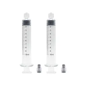 seringas de vidro Luer lock pré-cheias de 10 ml com graduações padrão