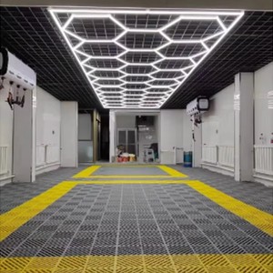 Éclairage LED hexagonal personnalisé pour garage, éclairage en forme de nid d'abeille pour <span class=keywords><strong>atelier</strong></span> automobile - Product Image 3