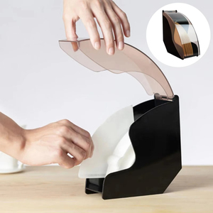 Boîte de rangement pour filtres à café, distributeur de serviettes, étagère, support de rangement, support en acrylique pour ustensiles de cuisine à domicile - Product Image 4