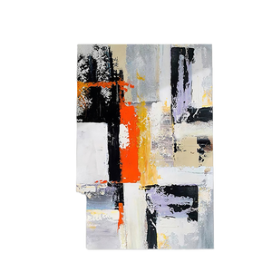 Lớn handmade Acrylic Boho tường nghệ thuật trừu tượng màu đen trắng tối giản wabi Sabi sơn dầu trên vải trang trí nội thất hỗ trợ cơ sở - Product Image 4