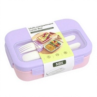 Boîte à lunch multi-compartiments personnalisée, compatible micro-ondes, en plastique, conteneur alimentaire, 2 compartiments, 3 compartiments, pour la vente en gros B2B