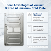 Plaque froide liquide en aluminium brasée sous vide pour refroidissement par laser à fibre, dissipateur thermique à eau sur mesure, contrôle thermique de haute précision