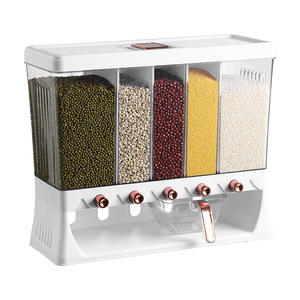 Boîte de rangement alimentaire tout-en-un, distributeur de céréales en plastique haut de gamme 2022, boîte de rangement pour la cuisine, récipient à céréales, riz - Product Image 1