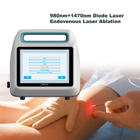 Appareil d'ablation par fibre radiale EVLA pour l'élimination des varices endovasculaires, 980nm 1470nm 50W EVLT, pour capillaires et télangiectasies