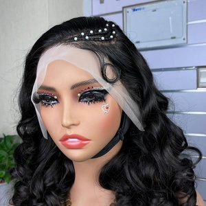 100% Virgin Human Hair Loose Bouncy <b>Wig</b> 13*4 Natural Color - Product Image 4