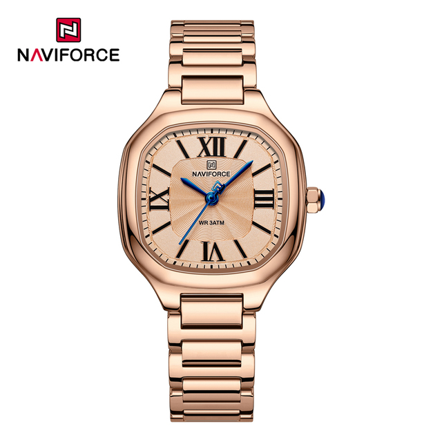 NAVIFORCE 5042 Stainless Steel Private Label Women Watches High Quality Japan Movt Quartz Wristwatch Classic Retro Style