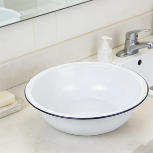 <span class=keywords><strong>Lavabo</strong></span> de porcelana esmaltada extra grande de 32cm, 34cm, 36cm, duradero, para baño, cocina, lavado de verduras, o para lavar pies. - Product Image 1