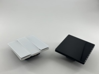 Interrupteur électrique de luxe à panneau en verre, nouveau design, 1/2/3/4 voies, pour produits électriques de couleur blanc et noir