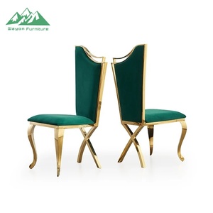 <span class=keywords><strong>Sedia</strong></span> da Matrimonio di Lusso Wayon in Acciaio Inox Dorato con Schienale Alto Ondulato e Gambe Cabriole in Pelle <span class=keywords><strong>Bianca</strong></span> - Product Image 4