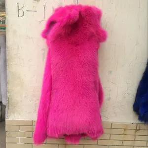 Wholesale Supply High Quality Custom Color Real Fluffy Fox Fur Skins Genuine Fox Pelt For Sale