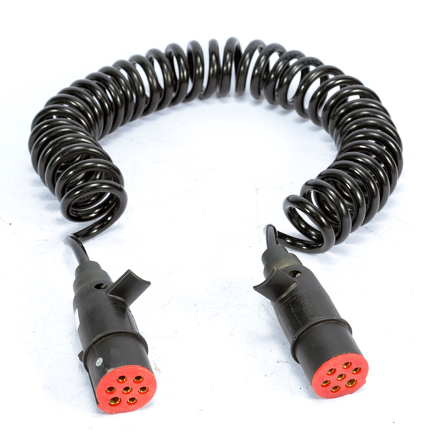 Good Quality Truck Trailer 7 Core Electric Spiral Cable Spiral Wire Cable Seven Core Spring Suzi Coil Spiral Power Cable