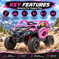 Voiture électrique pour enfants, buggy tout-terrain avec suspension à ressorts sur quatre roues, batterie 24V, UTV 2 places