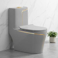 Ustensiles sanitaires modernes chinois en céramique monobloc à double chasse Closestool Toilette montée au sol S-Trap pour la maison et l'hôtel Salle de bain