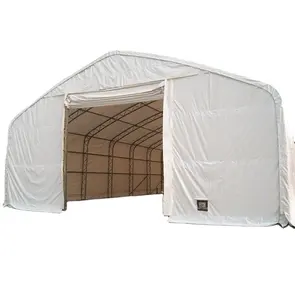 Fabric Prefabricated Shelters Portable Garage Tent 40FT Massive Industrial Fabric Storage Shelter 30x70 Canvas Storage Shelter