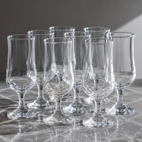 Ensemble de verres à vin rouge de style européen moderne, luxe léger haut de gamme, comprenant des coupes à Bourgogne, Bordeaux et Champagne, coloris rétro pour la maison