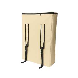 Sac à dos en tissu Oxford 55x17x78 cm avec fermeture éclair sur 3 côtés, bretelles réglables, couleur beige - Product Image 1