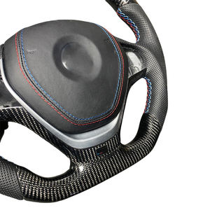 Volante Deportivo Personalizado de Fibra de Carbono Negra y Cuero para <span class=keywords><strong>BMW</strong></span> F30 F35 <span class=keywords><strong>320</strong></span> 325 330 y M3 - Product Image 5
