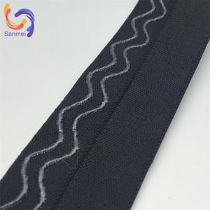 Độ bền cao không trơn trượt Silicone ban nhạc đàn hồi tùy chỉnh mẫu may mặc màu đen <span class=keywords><strong>Webbing</strong></span> - Product Image 4