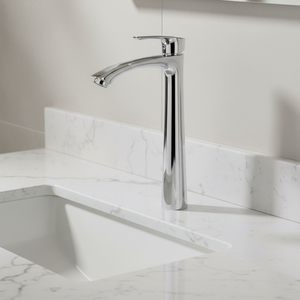 ก๊อกน้ำอ่างล้างหน้าแบบติดตั้งบนเคาน์เตอร์ ดีไซน์ทันสมัย ผลิตจากโลหะผสมสังกะสี ชุบโครเมียม แกนวาล์วทองเหลืองขัดเงา แบบก้านโยกเดี่ยว สำหรับใช้ในห้องน้ำ ห้องโถง และบ้าน - Product Image 5