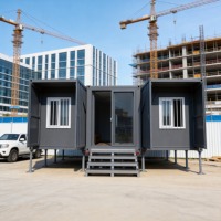 Villa de Luxe Préfabriquée à Double Aile de 20 et 40 pieds, 2 à 5 Chambres, Maison Conteneur Extensible Préfabriquée, Mini-Maison Mobile Portable