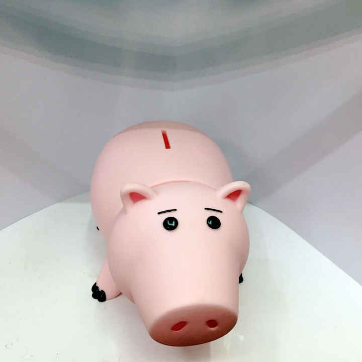 Hamm Piggy Bank Cute Pink Pig Money Box Plastic Saving Coin Box with Color Package Money Bank Great Gift Toy for Kid Children Girls Boys