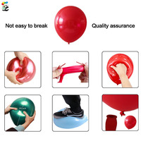 Ballons de haute qualité de 10 pouces en latex naturel, disponibles en bleu foncé, rose, or, rouge, argent, vert