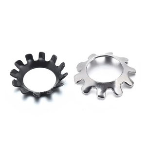 Lot de 10 pièces/sac, Vis coniques anti-desserrage à dents externes en acier inoxydable 304 / acier au carbone, simples/noires, M3 M5 M6 - Product Image 2