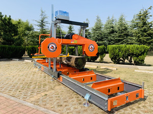 Scierie à bande portable certifiée CE de 36 pouces, moteur à essence de 27 CV, <span class=keywords><strong>machine</strong></span> à <span class=keywords><strong>bois</strong></span> horizontale avec remorque pour utilisation agricole - Product Image 4